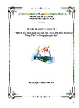 Chuyên đề Một số giải pháp giúp học sinh lớp 1 nắm bắt được âm trong Tiếng Việt 1  Công nghệ giáo dục